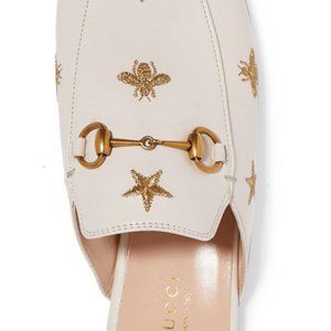 New Gucci Princetown Mules White Size 38